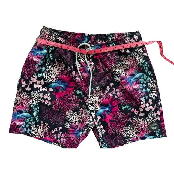 Psycho Tuna Tropical Swim Trunks – Men’s L – Coral Fish Print 🐠🌺 - Picture 2 of 6